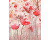 Patchworkstoff FLEUR, Mohnblüten-Bordüre, rosa