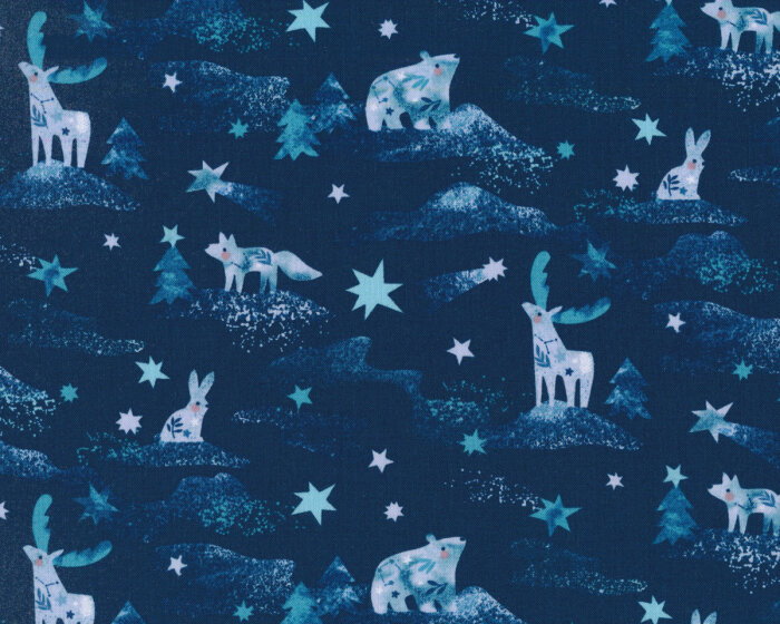 Patchworkstoff STARSHIP, Eisbär und Rentier, Dear Stella