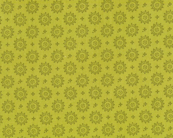 Patchworkstoff BEAR ESSENTIALS, Punkteblüten, apfelgrün