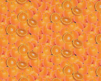 Baumwollstoff YUMMY FOOD, Orangen, orange