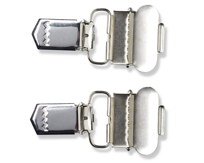 Hosenträger-Combi-Clipse zum Anklemmen, silber, Prym 18 mm