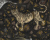 Samtstoff PROTEA, Tigerleoparden, anthrazit, Emma Shipley