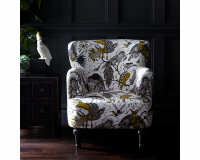 Baumwollsatin AUDUBON, Exotische Vögel, wollweiß, Emma Shipley