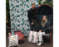 Baumwollsatin AUDUBON, Exotische Vögel, wollweiß, Emma Shipley