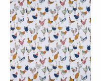 Dekostoff FRESH, Hühner, wollweiß, Clarke & Clarke