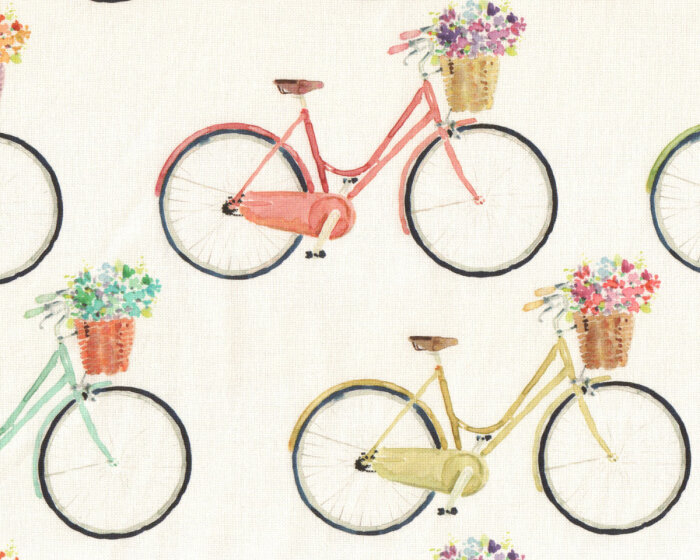 Dekostoff VILLAGE LIFE, Fahrräder, Clarke & Clarke
