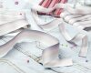 Ripsband RIBBY, Streifenverlauf, 2 Breiten, 3 Farben 25 mm hellrosa