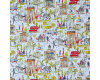 Dekostoff MY WORLD, In der Stadt, hellblau, Clarke & Clarke