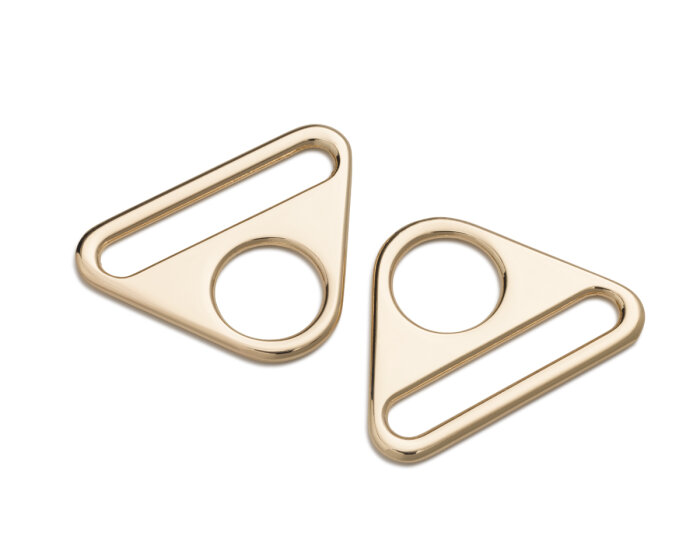 Triangle-Ringe mit Steg, gold, Prym 25 mm