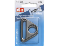 Triangle-Ringe mit Steg, gunmetall, Prym 25 mm