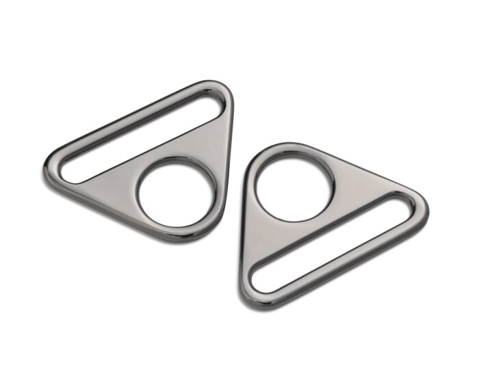 Triangle-Ringe mit Steg, gunmetall, Prym 40 mm