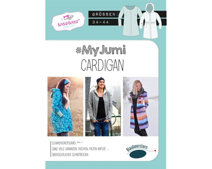 Damen-Schnittmuster My Jumi CARDIGAN, Blaubeerstern