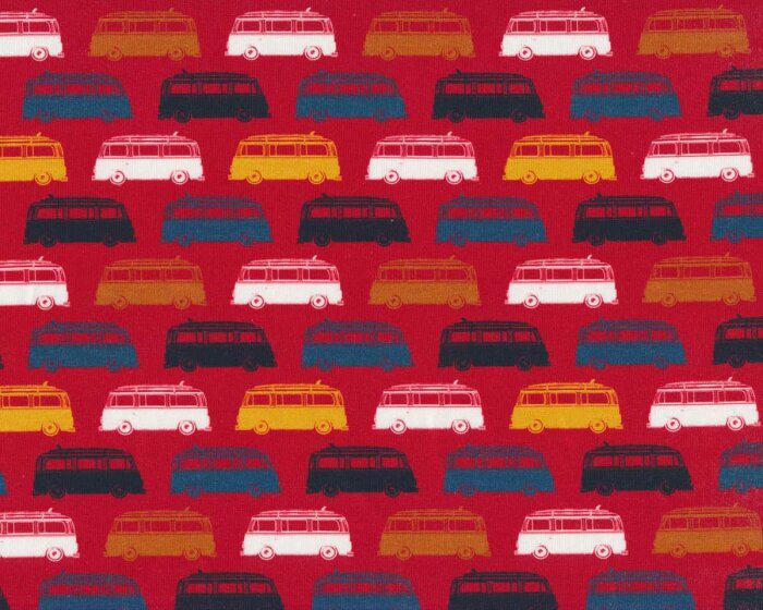 Baumwolljersey OMNIBUS, rot