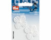 Applikation Blümchen mit Perle, bestickt, weiß, Prym