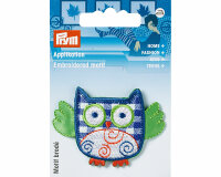 Applikation EULE, blau, Prym