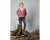 Viskosestoff FLOREAN, Ornamentstreifen, rot, Hilco