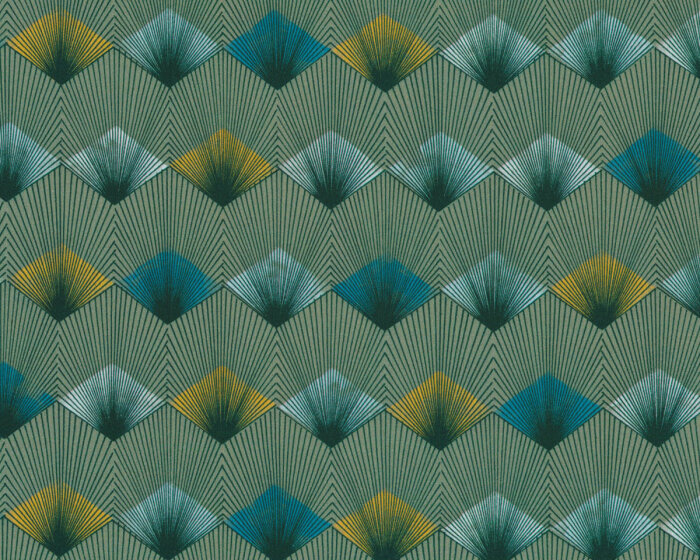 Viskosestoff PRIMUS, Hexagone, schilfgrün, Hilco