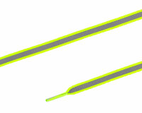 Schnürsenkel Reflex, neongelb-silber, Prym 120 cm