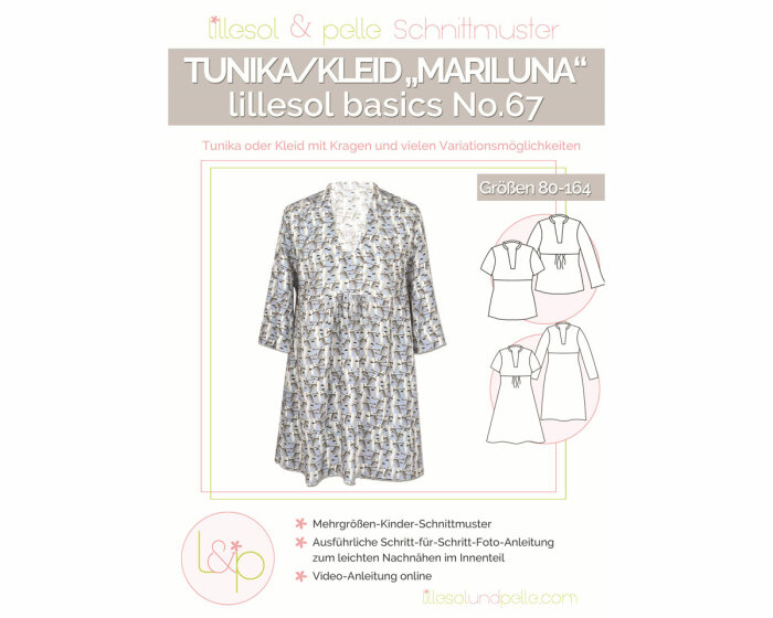Kinder-Schnittmuster Tunika MARILUNA, lillesol basics No.67