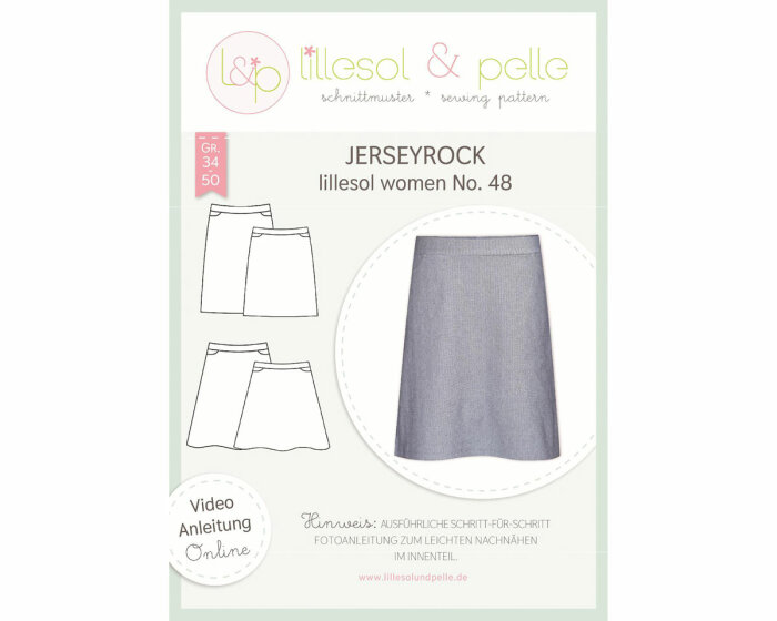 Damen-Schnittmuster Jerseyrock, lillesol women No.48