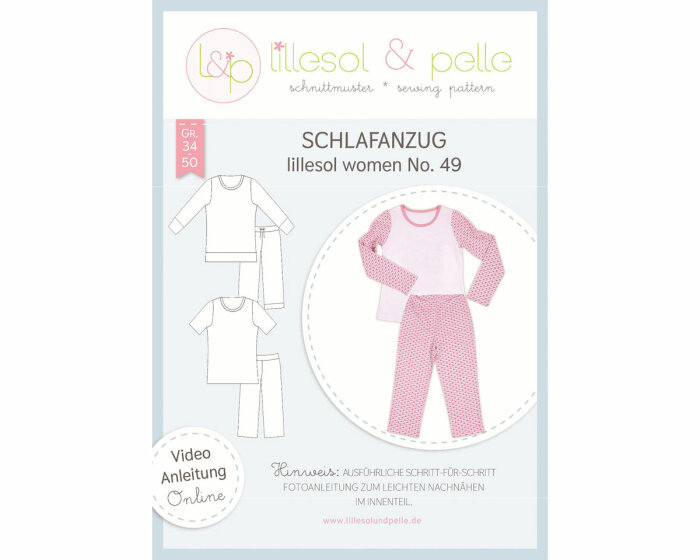 Damen-Schnittmuster Schlafanzug, lillesol women No.49