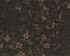 Flanellstrickstoff KARINE, Blüten Print, schwarz-gold metallic, Hilco