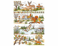 Stickvorlage: Herbstlandschaften, Lindners Kreuzstiche