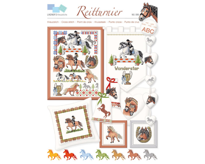 Stickvorlage: Reitturnier, Lindners Kreuzstiche