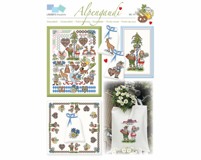 Stickvorlage: Alpengaudi, Lindners Kreuzstiche