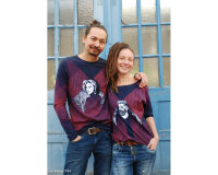 80-cm-Panel Baumwolljersey SQUARE DANCE WOMAN by Thorsten Berger, lavendel