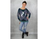 80-cm-Panel Baumwolljersey SQUARE DANCE WOMAN by Thorsten Berger, rot