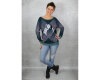 80-cm-Panel Baumwolljersey SQUARE DANCE WOMAN by Thorsten Berger, rot