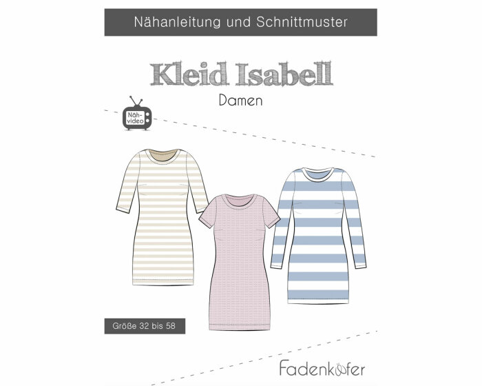 Damen-Schnittmuster Kleid ISABELL, fadenkäfer