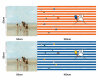 50-cm-Panel Baumwolljersey MIFFY®, Kinder am Strand, blau