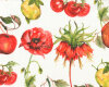 Canvas-Dekostoff CITROUILLE, Kürbis und Mohn