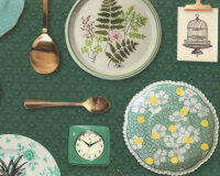 Canvas-Dekostoff ASSIETTE, Wandteller