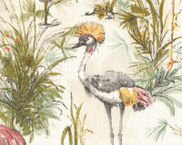 Leinen-Dekostoff ETANG, Flamingos