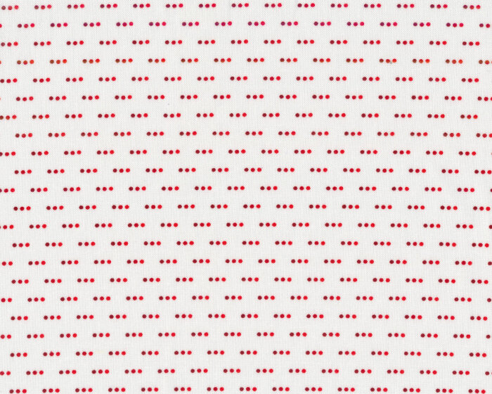 Patchworkstoff COLOUR FUN, Drei-Punkt, weiß-rot