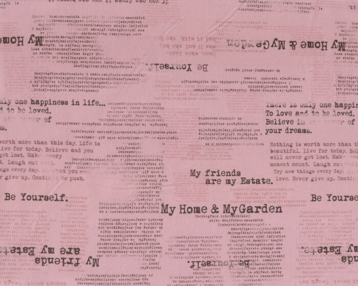 Patchworkstoff MOJI PALETTE, Schrift, altrosa, Lecien