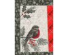 60-cm-Rapport Metallic-Patchworkstoff WINTERS GRANDEUR, Weihnachtsvögel, Robert Kaufman