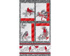 60-cm-Rapport Metallic-Patchworkstoff WINTERS GRANDEUR, Weihnachtsvögel, Robert Kaufman