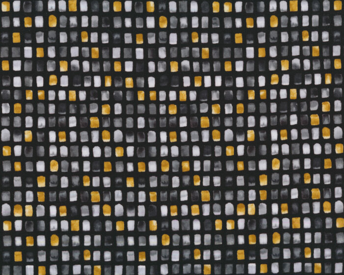 Patchworkstoff WATERCOLOR SKETCHBOOK, Kästchen, schwarz, Studio E