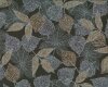 Metallic-Patchworkstoff WILDWOOD GRACE, Blätter, anthrazit-silber, Robert Kaufman