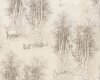 Metallic-Patchworkstoff WILDWOOD GRACE, Birkenwald mit Tieren, natur-silber, Robert Kaufman