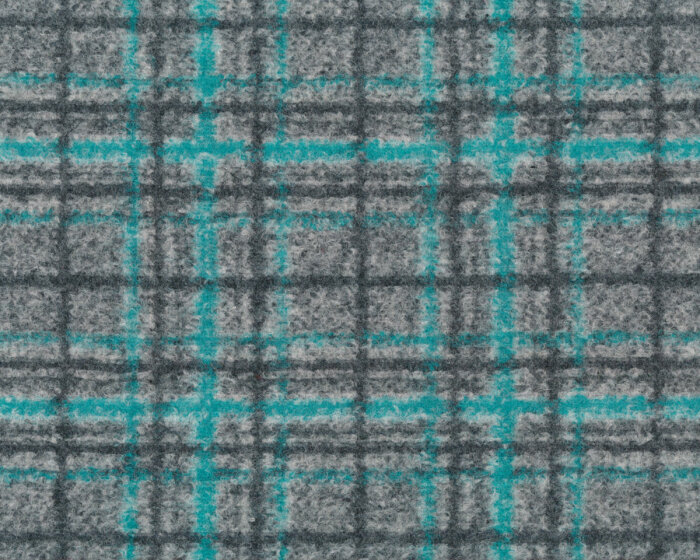 Wolljacquardstoff KARO, Glencheck, türkis, Toptex