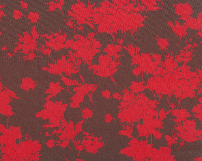 Viskose-Twill PRINT, Schattenblüten, rot, Toptex