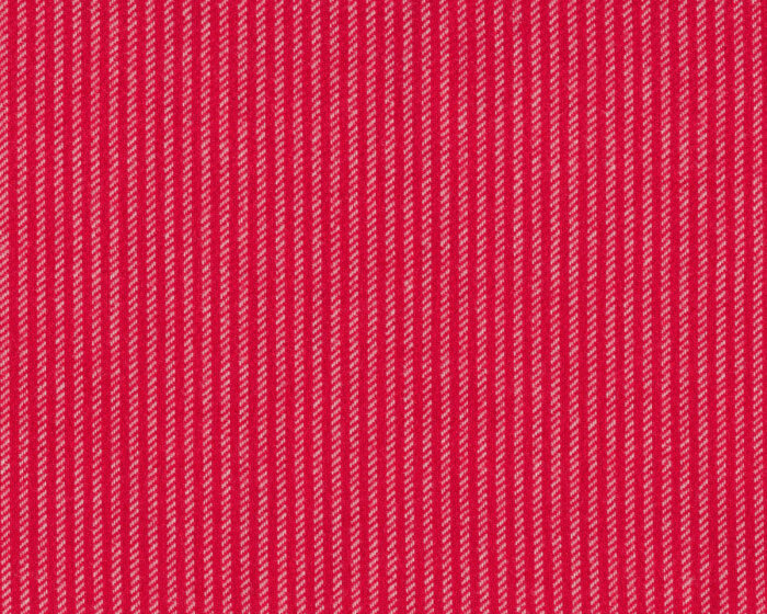 35 cm Reststück Flanellstoff von Westfalenstoff BERGEN, Vichystreifen mit Fischgrat-Reihe, rot-weiß