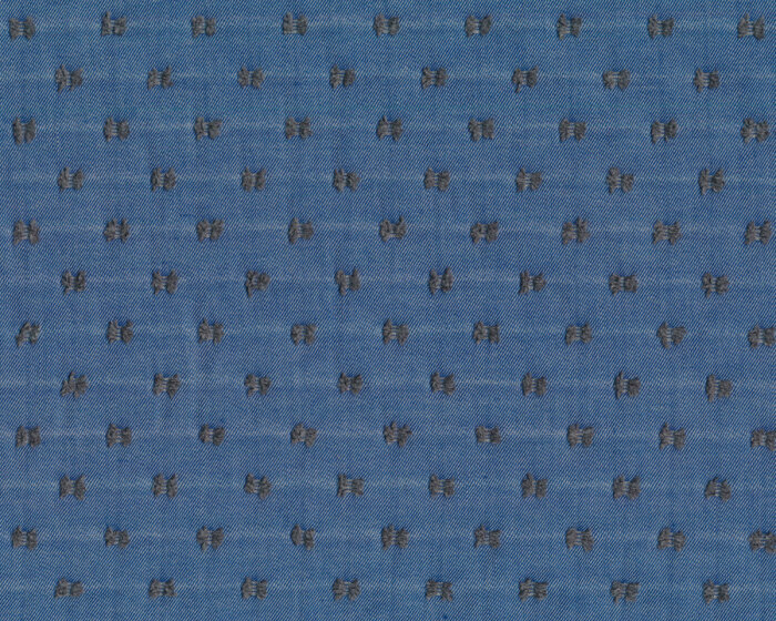 Baumwoll-Viskosestoff SCHLEIFE, eingewebte Fäden, blau, Toptex