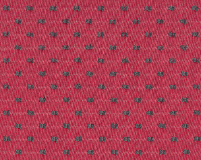 Baumwoll-Viskosestoff SCHLEIFE, eingewebte Fäden, rot, Toptex