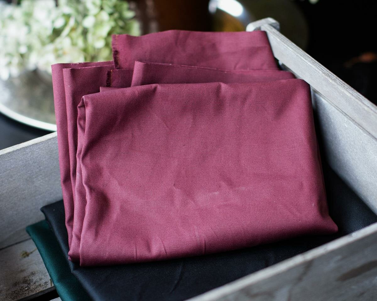 OilskinCanvasStoff DRY WAXED, weinrot, Mind the Maker, 42,99